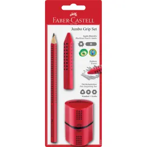 Svinčnik FABER-CASTELL, grip J 3/1 rdeč